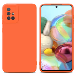 Cadorabo Case for Samsung Galaxy A71 4G Protective Cover made of flexible TPU Etui silicone - FLUID ORANGE