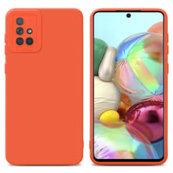 Cadorabo Case for Samsung Galaxy A71 4G Protective Cover made of flexible TPU Etui silicone - FLUID ORANGE