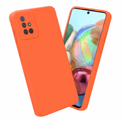 Cadorabo Case for Samsung Galaxy A71 4G Protective Cover made of flexible TPU Etui silicone - FLUID ORANGE