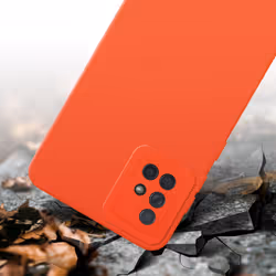 Cadorabo Case for Samsung Galaxy A71 4G Protective Cover made of flexible TPU Etui silicone - FLUID ORANGE