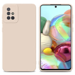 Cadorabo Case for Samsung Galaxy A71 4G Protective Cover made of flexible TPU Etui silicone - FLUID CREAM