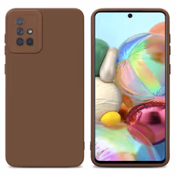 Cadorabo Case for Samsung Galaxy A71 4G Protective Cover made of flexible TPU Etui silicone - FLUID BROWN