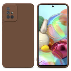 Cadorabo Case for Samsung Galaxy A71 4G Protective Cover made of flexible TPU Etui silicone - FLUID BROWN