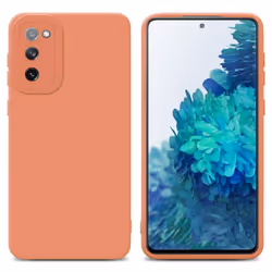 Cadorabo Case for Samsung Galaxy S20 FE Protective Cover made of flexible TPU Etui silicone - FLUID LIGHT ORANGE