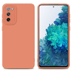 Cadorabo Case for Samsung Galaxy S20 FE Protective Cover made of flexible TPU Etui silicone - FLUID LIGHT ORANGE