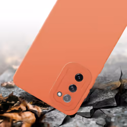 Cadorabo Case for Samsung Galaxy S20 FE Protective Cover made of flexible TPU Etui silicone - FLUID LIGHT ORANGE