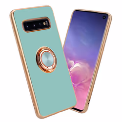 Cadorabo Case for Samsung Galaxy S10 PLUS with ring Protective Cover made of flexible TPU silicone, with camera protection a  ...