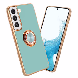 Cadorabo Case for Samsung Galaxy S21 5G with ring Protective Cover made of flexible TPU silicone, with camera protection and  ...