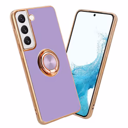 Cadorabo Case for Samsung Galaxy S21 5G with ring Protective Cover made of flexible TPU silicone, with camera protection - Gl ...