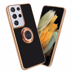 Cadorabo Case for Samsung Galaxy S21 ULTRA with ring Protective Cover made of flexible TPU silicone, with camera protection a ...