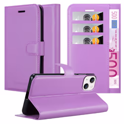 Cadorabo Case for Apple iPhone 14 Cover Book Wallet Protection PU Leather Etui magnetic closure card slot - PASTEL PURPLE