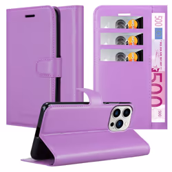 Cadorabo Case for Apple iPhone 14 PRO Cover Book Wallet Protection PU Leather Etui magnetic closure card slot - PASTEL PURPLE