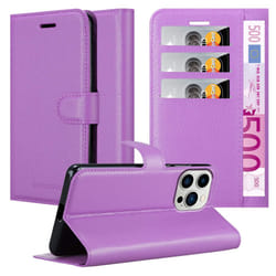 Cadorabo Case for Apple iPhone 14 PRO Cover Book Wallet Protection PU Leather Etui magnetic closure card slot - PASTEL PURPLE