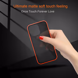 Cadorabo Case for Apple iPhone 14 PRO MAX Cover Matt Protection Hard Case Shockproof hard Case TPU - Frosted Red - Black Keys