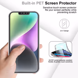 Cadorabo Case for Apple iPhone 14 PLUS 360 Full Body Mobile Phone Case Front and Back Screen Protection All-Round Protective Cover