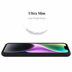 Cadorabo Case for Apple iPhone 14 PLUS Cover Protection TPU Silicone Gel Back Case - CANDY BLACK
