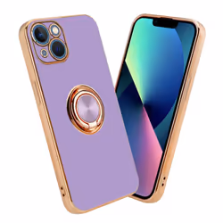 Cadorabo Case for Apple iPhone 14 with ring Protective Cover made of flexible TPU silicone, with camera protection and ma - G ...