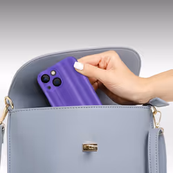 Cadorabo Case for Apple iPhone 14 Protective Cover made of flexible TPU Etui silicone in brushed design - Brushed Purple