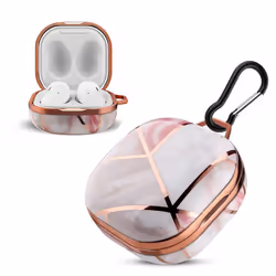 Cadorabo Case for Samsung Galaxy Buds PRO / LIVE / Buds 2 Headphone Case - Pink Marble