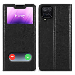 Cadorabo Case for Samsung Galaxy A12 / M12 Cover Book Wallet Protection PU Leather Flip Magnetic Smart View Etui