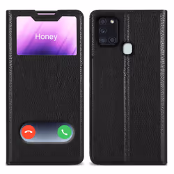 Cadorabo Case for Samsung Galaxy A21s Cover Book Wallet Protection PU Leather Flip Magnetic Smart View Etui