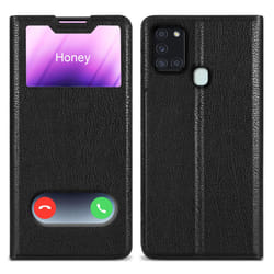 Cadorabo Case for Samsung Galaxy A21s Cover Book Wallet Protection PU Leather Flip Magnetic Smart View Etui