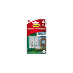 Clear Medium Hooks, 2 Hooks + 4 Adhesive Strips - Outdoor Use - Suitable for hanging items up to 900 g - Damage Free Hanging