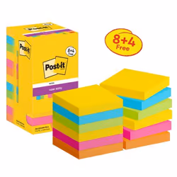 Post-It Super Sticky Notes Carnival Colour Collection 76 mm x 76 mm 90