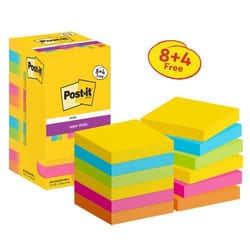 Post-It Super Sticky Notes Carnival Colour Collection 76 mm x 76 mm 90