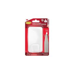 Utility Hook, X-Large for Heavyweight - 1 Hook in White and 3 Adhesive Strips for Indoor and Other Items up to 6.8 kg - No Nails, No Holes, No