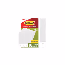 Command Picture Hanging Strips, White, X-Large, 10 Strip Pairs - For Pictures, Frames, Mirrors, Wall Decor - Damage Free Hang ...