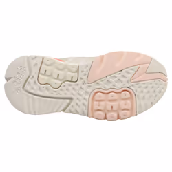 adidas Nite Jogger Womens Fashion Trainers in White Pink - 4