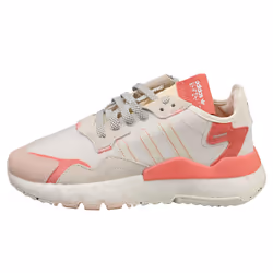 adidas Nite Jogger Womens Fashion Trainers in White Pink - 8.5 UK