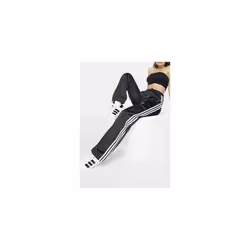 adidas Originals Womens Track Pants Black Satin Feel - UK12