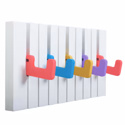 Premium Coat Hooks for Kids, WM1885-S, Wall Mounted, â Colorful Wooden Design â 29x15x2cm â Ideal for Homes, Schools & ...