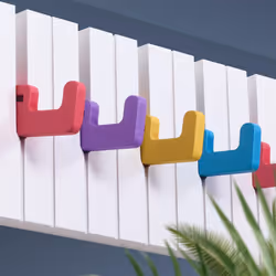 Premium Coat Hooks for Kids, WM1885-S, Wall Mounted, â Colorful Wooden Design â 29x15x2cm â Ideal for Homes, Schools & Kids' Rooms
