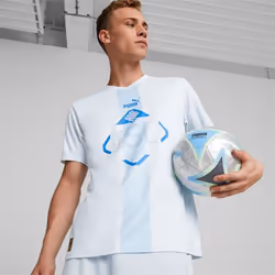 PUMA 766068_02_M, Arctic Ice/New Navy, Football, M, V-neck, Regular fit, 1 pc(s)