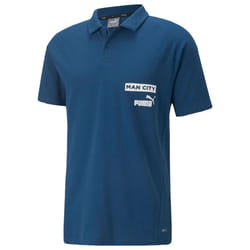 2022-2023 Man City Casuals Polo (Blue) - M