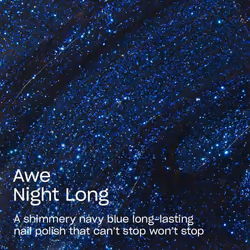 OPI Infinite Shine Awe Night Long | Sheer Dark Blue Shimmer Long Wear Gel Like Nail Polish | Vegan  Long Lasting  Streak Free