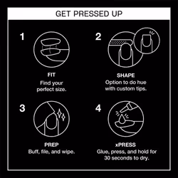 OPI xPRESS/ON Press On Nails  Up to 14 Days of Wear  Gel-Like Salon Manicure  Vegan  Sustainable Packaging  With Nail Glue  Short Black Nails  Black O