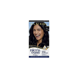 Nice'n Easy CrÃ¨me, Natural Looking Oil Infused Permanent Hair Dye, 1 Blackest Black