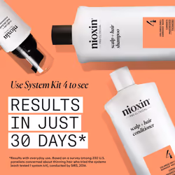 Nioxin System 4 Shampoo & Conditioner Prepack  For Color Treated Hair with Progressed Thinning  Pumps Included  33.8 fl oz (Packaging May Vary)