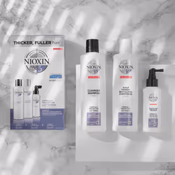 3-Part System, System 5 Chemically Treated Hair with Light Thinning, Hair Thickening Treatmen