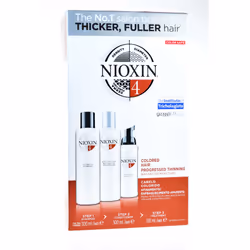 Nioxin System 4 Kit Shampoo Conditioner Coloured Treatment Full Size