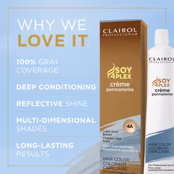 CLAIROL PROFESSIONAL Permanent Crme  4A Light Cool Brown  2oz
