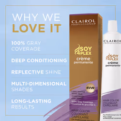 CLAIROL PROFESSIONAL Permanent Crme  4VVR Light Intense Violet Red  2oz