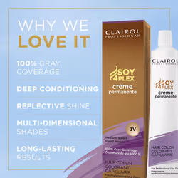 CLAIROL PROFESSIONAL Permanent Crme  3V Medium Violet  2oz