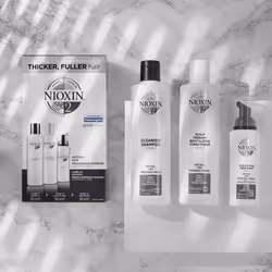 3-Part System, System 2 Natural Hair with Progressed Thinning, Hair Thickening Treatment, Sca