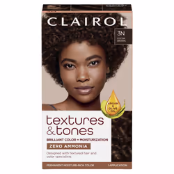 Clairol Textures & Tones Permanent Hair Dye 3N Cocoa Brown Hair Color Pack of 1