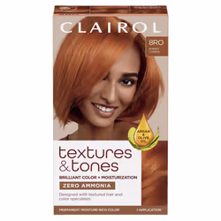 Clairol Textures & Tones Permanent Hair Dye  8RO Sunset Copper Hair Color  Pack of 1